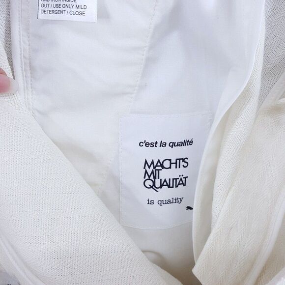 PUMA Pants Mens Size 36 White ACM MMQ Embroidered Logo AC Milan $125 - Picture 7 of 12